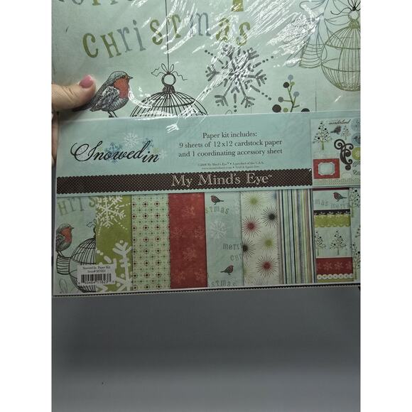 My Mind’s Eye BE MERRY/SNOWED IN Paper & Accessories Pack 2009 Scrapbooking NEW - Picture 2 of 4